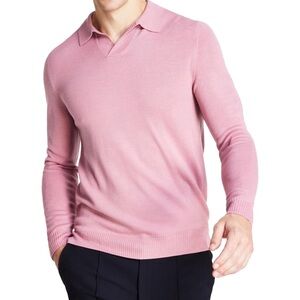 Alfani Men's V-Neck Sweater in Soft Pink